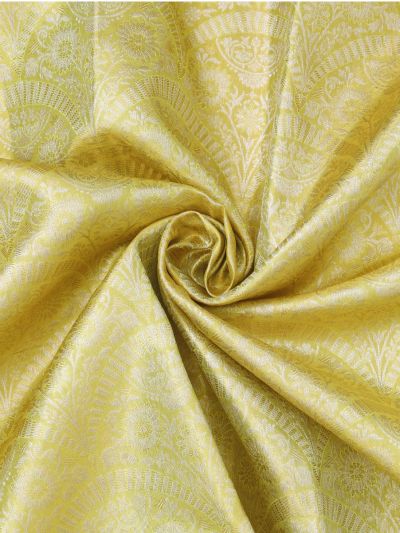 Gracecharm Pure Silk Floral Fan Jaal Diamond Pallu Floral Vine Border Saree