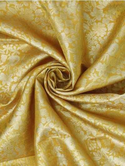 Gracecharm Pure Silk Floral Jaal Diagonal Leaf Stripe Pallu Saree