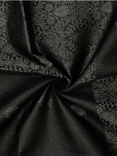 Gracecharm Pure Soft Silk Floral Damask Check Contrast Floral Pallu Saree