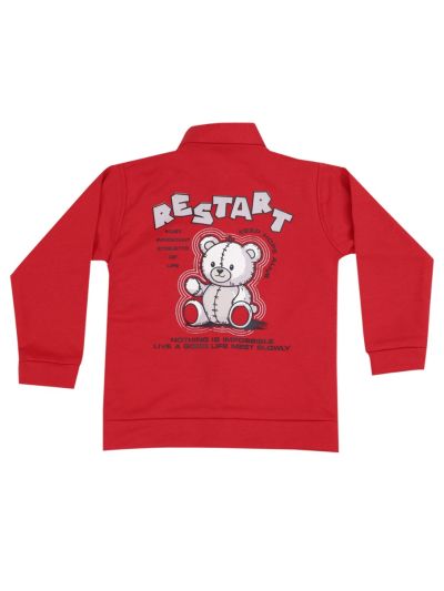 Gracecharm Boys Bear Jacket with Sleeveless T-Shirt and Cargo Pant Set