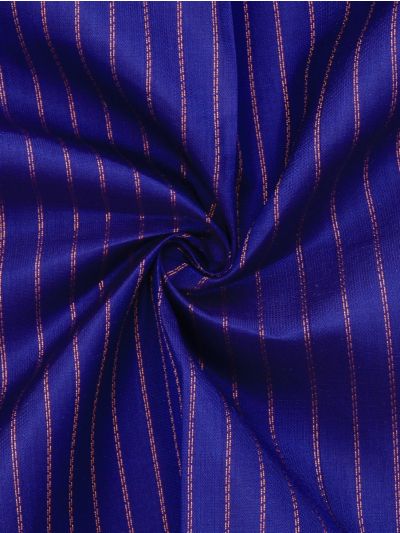 Gracecharm Pure Soft Silk Zari Pinstripe with Floral Jaal Pallu Saree