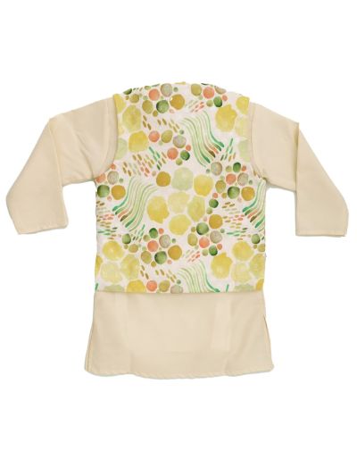 EliteCharm Boys Premium Ivory Abstract Floral Nehru Readymade Sherwani Set