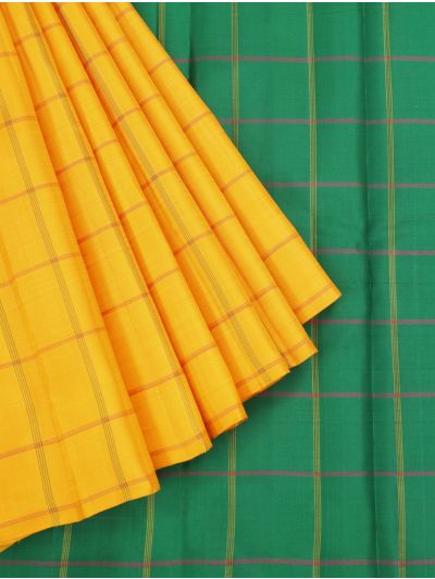 Vivaha Arani Pure Silk Window Check with Contrast Check Pallu Saree