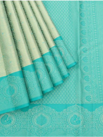 Gracecharm Uppada Silk Floral Vine Jaal with Contrast Border Saree 
