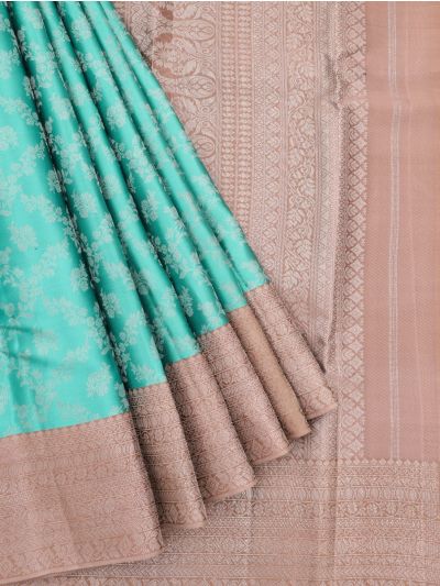 Vivaha Kanchipuram Pure Silk Floral Vine Jaal with Ornamental Pallu Saree