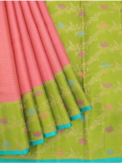 Vivaha Goddess Kanchipuram Pure Silk Diamond Brocade with Floral Vine Jaal Pallu Saree