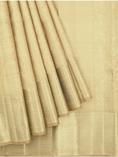 Vivaha Kanchipuram Pure Silk Traditional Chariot Arch with Zari Border Saree