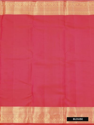 Vivaha Kanchipuram Pure Silk Floral Jaal with Diamond Brocade Pallu Saree