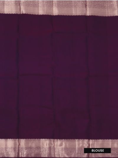 Vivaha Kanchipuram Pure Silk Floral Diamond Jaal with Paisley Brocade Pallu Saree