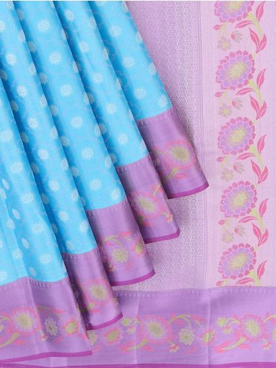 Vivaha Pure Silk Floral Butta Lattice with Floral Pallu Saree
