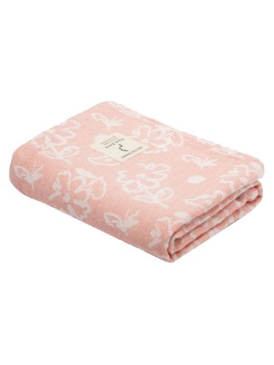 Doctor Towels Coral Banana Jacquard Floral Bath Towel
