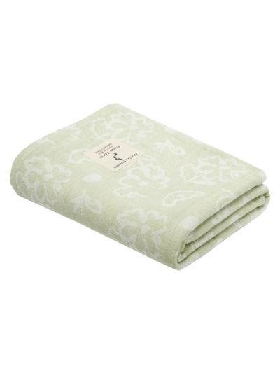 Doctor Towels Pastel Green Banana Jacquard Floral Bath Towel