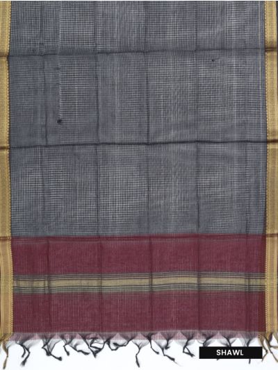 Graceful Essence Mangalagiri Cotton Plain with Geometric Zari Border Dress Material