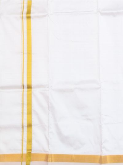 Men’s Traditional Off White Color Pure Silk Dhoti 