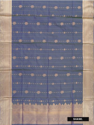 Gracecharm Emerald Glow yellow Art Silk Girls Pavadai Dhavani Material Set