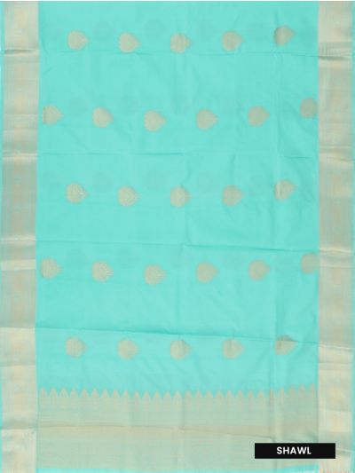Gracecharm Emerald Glow fuchsia pink Art Silk Girls Pavadai Dhavani Material Set
