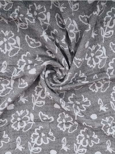 Doctor Towels Charcoal Banana Jacquard Floral Bath Towel