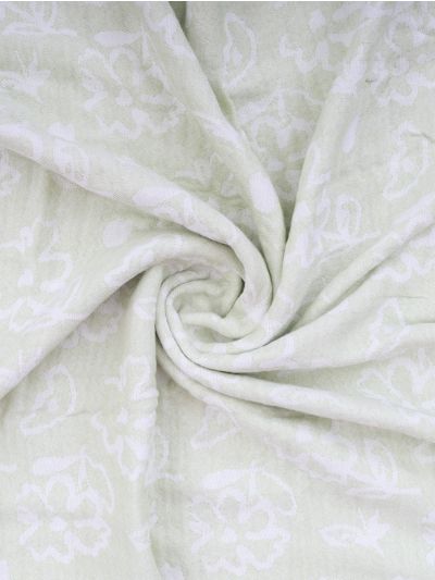 Doctor Towels Pastel Green Banana Jacquard Floral Bath Towel
