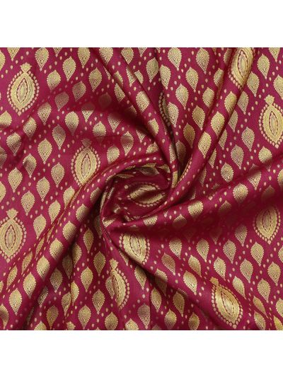 Vivaha Kanchipuram Pure Silk Brocade Leaf Thilagam Motifs woven With featuring intricate Zari Border saree

