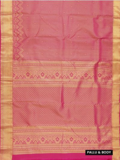 Gracecharm Silk Floral Butta with Zari Border Saree
