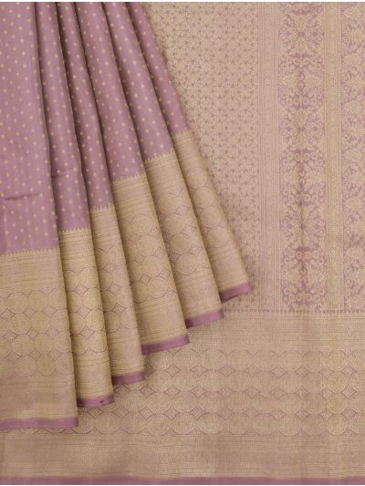 Vivaha Bridal Kanchipuram Pure Silk Zari Butta with Floral Brocade Pallu Saree