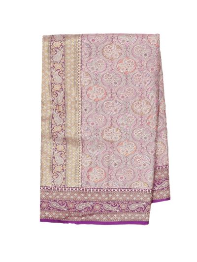 Gracecharm Mashru Kanjivaram Silk Floral Bouquet Medallion Jaal Saree