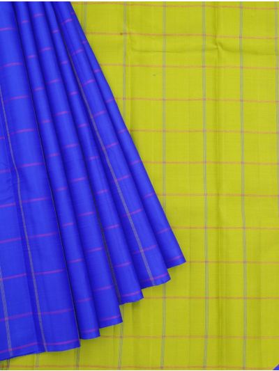 Arani Pure Silk Contrast Window Checks Checked Pallu Saree