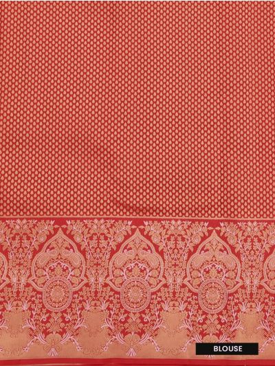 Vivaha Kanchipuram Pure Silk Leaf Chain Lines with Annapakshi Pallu Saree
