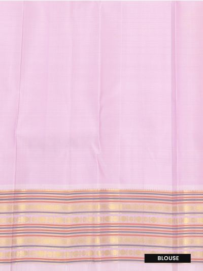Vivaha Kanchipuram Pure Silk Yaali Butta with Diagonal Stripe Pallu Saree