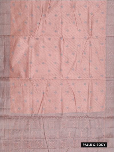 Gracecharm Semi Jute Floral Butta with Floral Medallion Pallu Saree