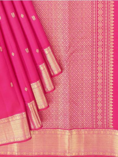 Vivaha Kanchipuram Pure Silk Small Butta with Diamond Brocade Pallu Saree