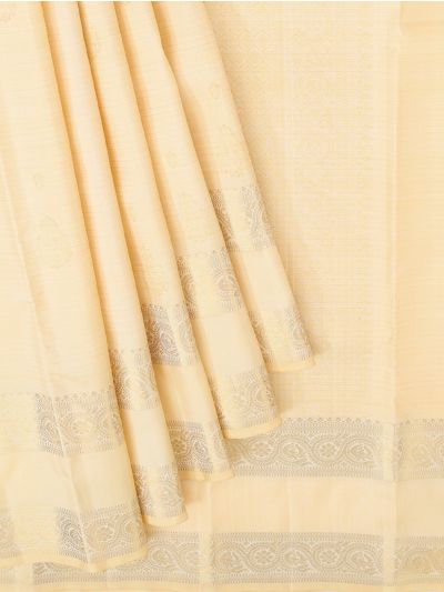 Vivaha Kanchipuram Pure Silk Fine Check Butta with Zari Border Saree