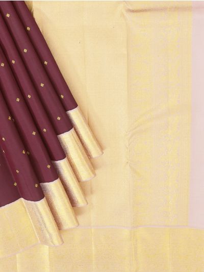 Vivaha Kanchipuram Pure Silk Butta with Diamond Brocade Pallu Saree