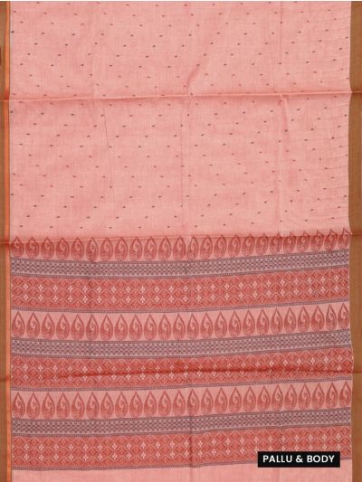GraceCharm Kovai Cotton Butta Geometric Jaal Pallu Saree