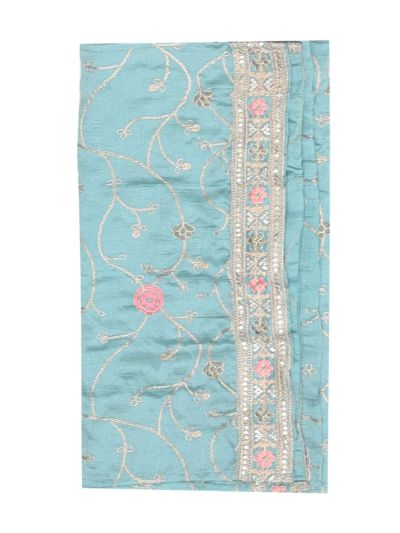 Graceful Essence Girls Embroidered Butta Kurta Pant Dupatta Set