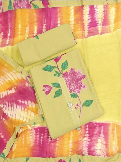 Graceful Essence Timeless Classic Floral Cotton Dress Material