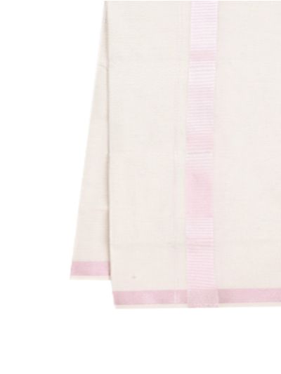 KKV Men’s Light Pink Half Sleeve Semi Tissue Shirt and Dhoti Set