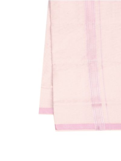 KKV Men’s Light Pink Full Sleeve Semi Tissue Shirt and Dhoti Set