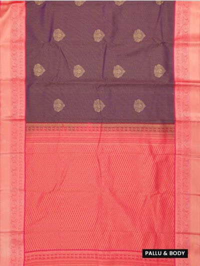 GraceCharm Art Silk Floral Butta with Contrast Border Saree
