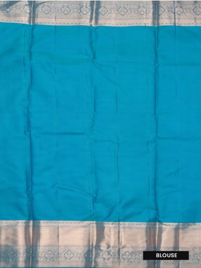 Vivaha Pure Silk Kanchipuram Wedding Jacquard Floral Motif with Zari Border Saree