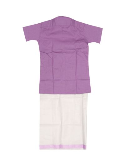 KKV Boys Cotton Half Sleeve Readymade Shirt and Dhoti Set