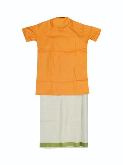KKV Boys Cotton Half Sleeve Readymade Shirt and Dhoti Set