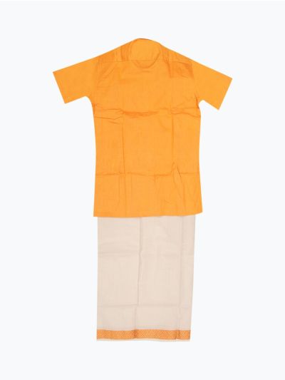 KKV Boys Cotton Half Sleeve Readymade Shirt and Dhoti Set