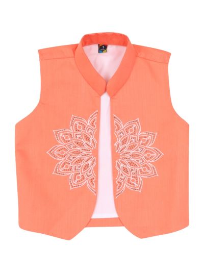 Gracecharm Boys Cotton Casual Waistcoat Shirt with Pant Set