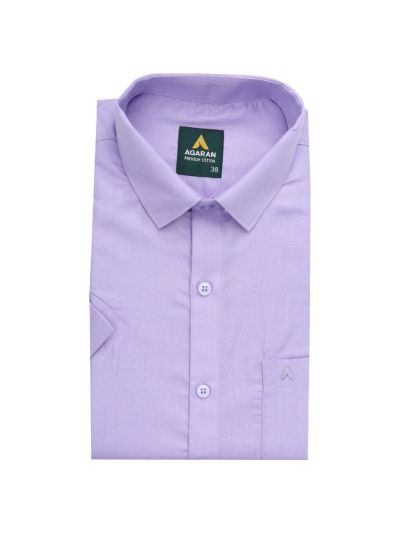 Couple Combo Lavender Shirt and Dhoti Set with Leaf Butta Saree