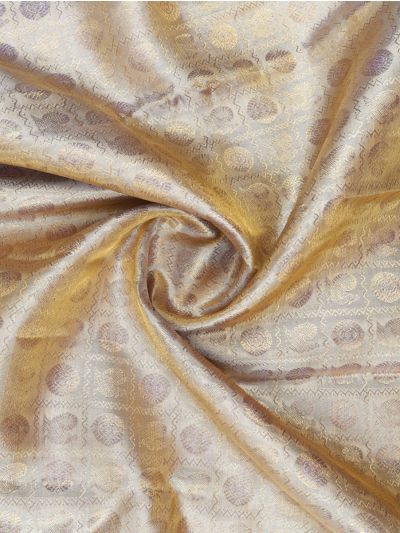 Vivaha Kanchipuram Tissue Silk Floral Medallion Butta with Geometric Zari Pallu Saree