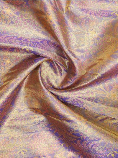 Vivaha Kanchipuram Tissue Silk Floral Jaal with Diamond Zari Pallu Saree