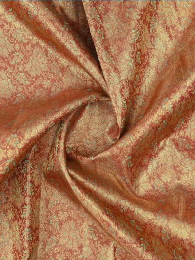 Vivaha Kanchipuram Pure Silk Floral Vine Jaal with Diamond Zari Pallu Saree
