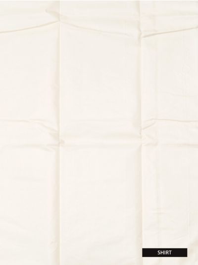 Men's Traditional Off White Pure Silk  Dhoti, Shirt and Angavastram Set 