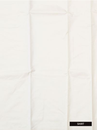 Men's Traditional Pure Silk  Dhoti, Shirt and Angavastram Set Off White color